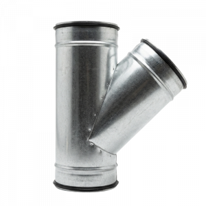 T-Stück 45º mit Dichtung Ø 160 mm – Ø 160 mm – Ø 160 mm