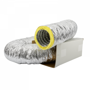 Isolierter flexibler Lüftungsschlauch - Ø200mm - Aluminium - KARTON zu 10 METERN