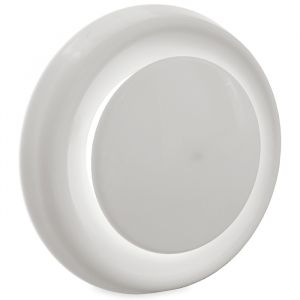 Tellerventil Kunststoff - Zuluft und Abluft - Ø 125 mm - mit Einbauring und Klemmfeder-Halterung - weiß Tellerventil Kunststoff - Zuluft und Abluft - Ø 125 mm - mit Einbauring und Klemmfeder-Halterung - weiß