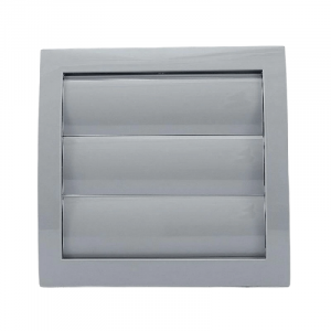 Kunststoff Lamellengitter mit Fliegendraht, Anschluss 100mm - GRAU