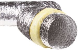 Isolierter flexibler Lüftungsschlauch – Aluminium – Ø 160 mm – Länge 1 METER Isolierter flexibler Lüftungsschlauch – Aluminium – Ø 160 mm – Länge 1 METER