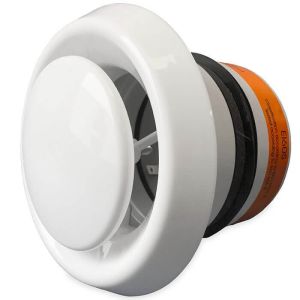 Luftventil (Zuluft & Rückluft) Ø 100 mm ausgestattet mit feuerfester Drosselklappe