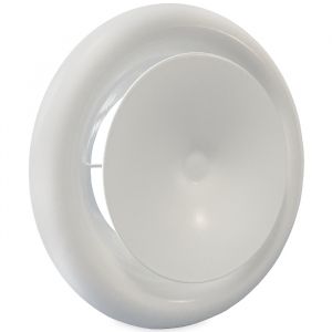 Tellerventil Metall - Zuluft - Ø 80 mm - mit Klemmfedern - weiß