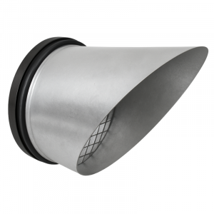 Wickelfalz Ausblasstutzen 45° Ø 250 mm mit Gaze und Dichtung