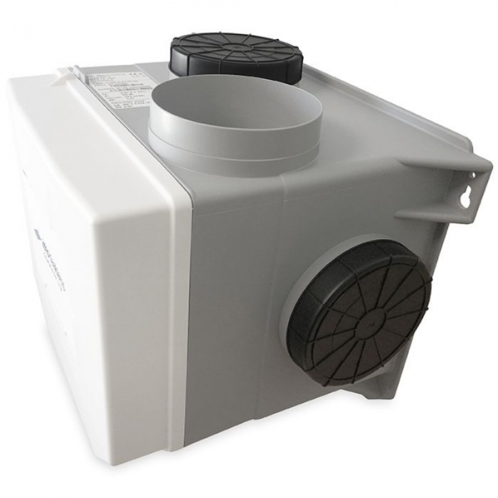 Itho Daalderop Optima Inside CVE-S ECO HP - Wohnhausventilator - 468 m3/h - Perilex & zusätzlicher Eurostekker - Integrierter Feuchtigkeits- und CO2-Sensor