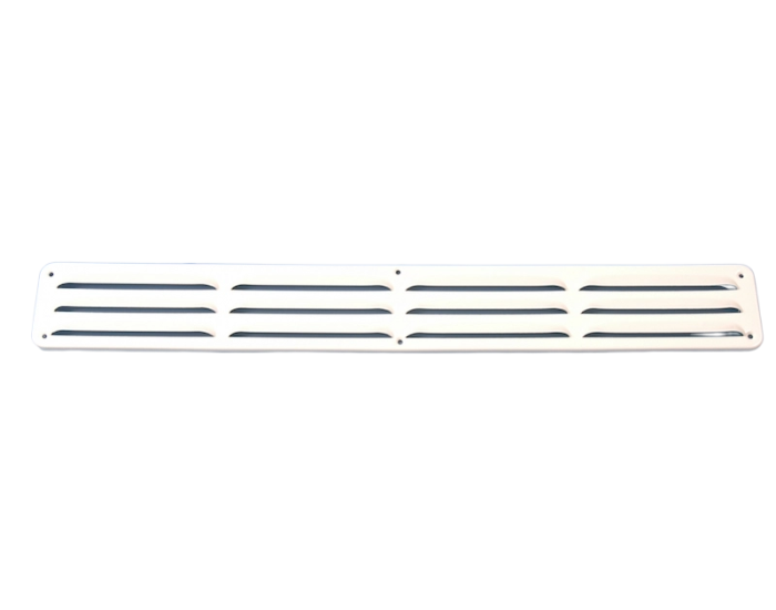 Aluminium-Lamellengitter Aufputz 500 x 65 mm – WEISS (1-5006W)