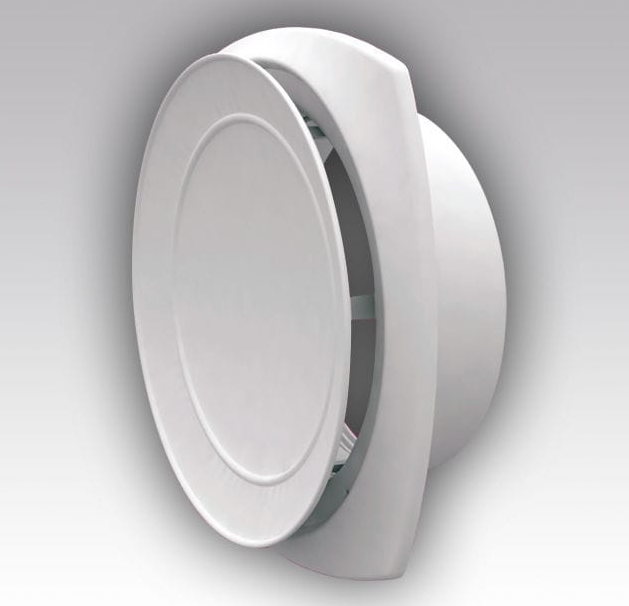 Tellerventil Kunststoff - Zuluft - Ø 160 mm - mit Montage-Flansch - weiß