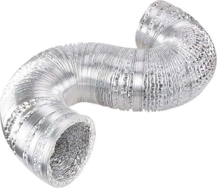Flexibler Lüftungsschlauch, unisoliert – Aluminium – Ø 100 mm – Länge 6 METER