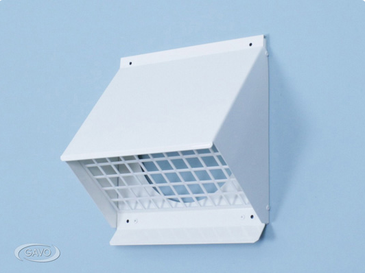 Aluminium-Wetterschutzgitter – hohe Durchlässigkeit (geeignet für WRG) – für 160-mm- bis 180-mm-Rohr – Weiß
