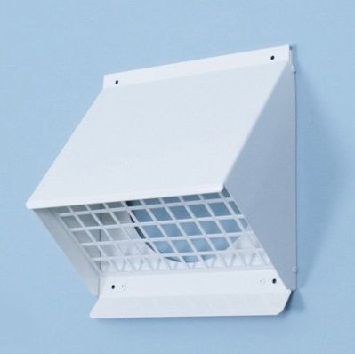 Aluminium-Wetterschutzgitter – hohe Durchlässigkeit (geeignet für WRG) – für 160-mm- bis 180-mm-Rohr – Weiß