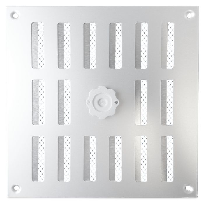 Abschließbares Schiebegitter Aluminium - Aufbaumontage 195 x 195 mm