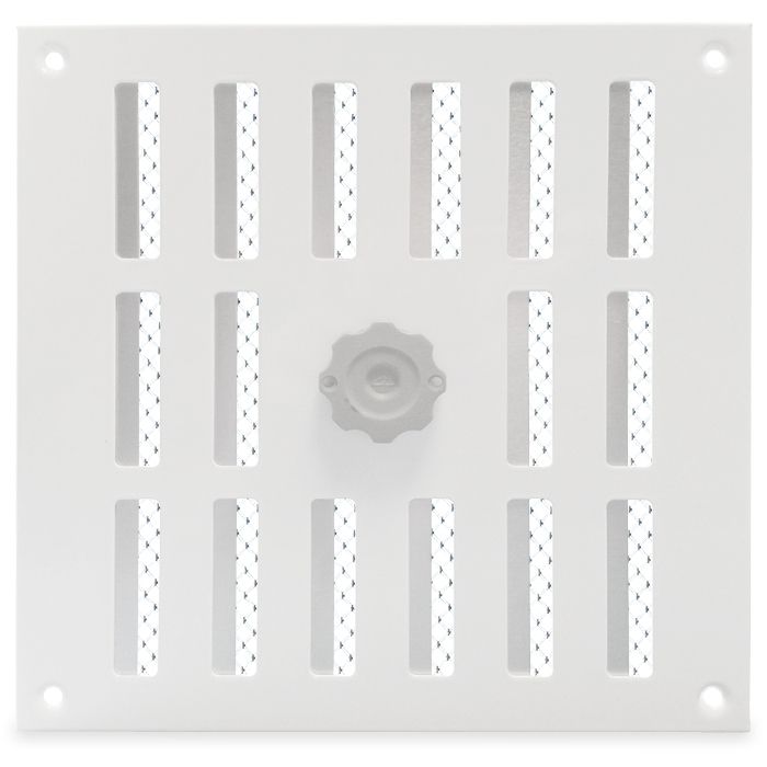 Abschließbares Schiebegitter Aluminium - Aufbaumontage 195 x 195mm - weiß (3-2020W)