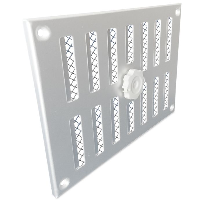 Abschließbares Schiebegitter Aluminium - Aufbaumontage 215 x 150 mm