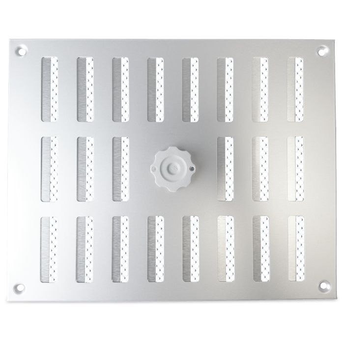 Abschließbares Schiebegitter Aluminium - Aufbaumontage 245 x 195 mm