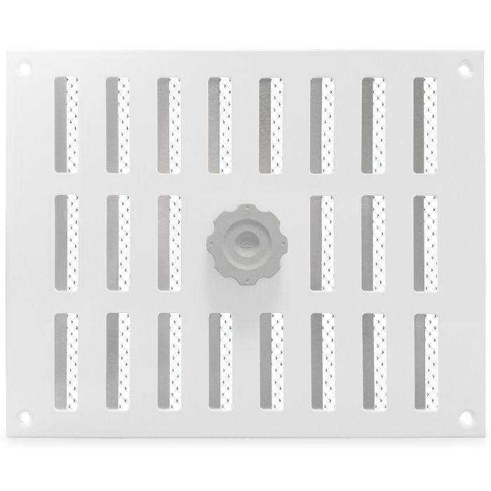 Abschließbares Schiebegitter Aluminium - Aufbaumontage 245 x 195mm - weiß (3-2520W)