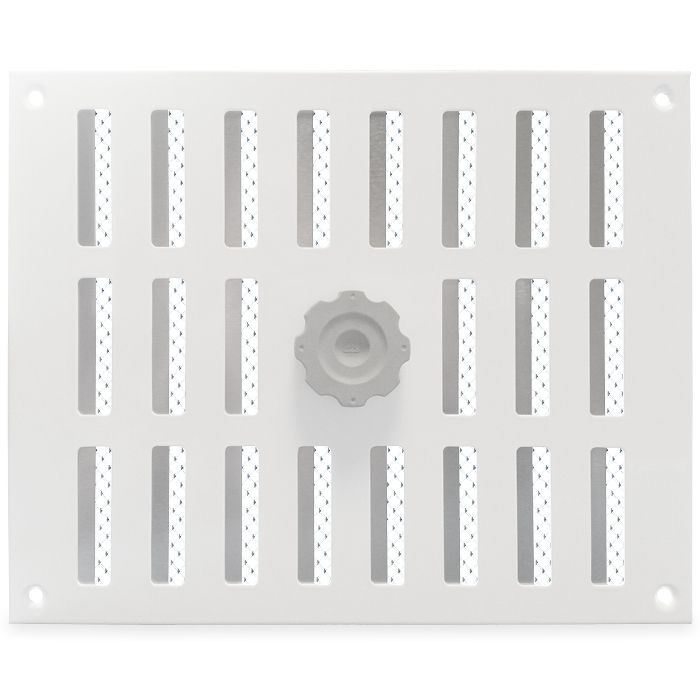 Abschließbares Schiebegitter Aluminium - Aufbaumontage 245 x 195 mm - weiß Abschließbares Schiebegitter Aluminium - Aufbaumontage 245 x 195 mm - weiß