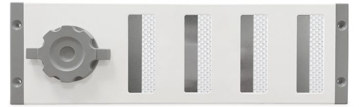 Abschließbares Schiebegitter Aluminium - Aufbaumontage 300 x 90 mm – weiß
