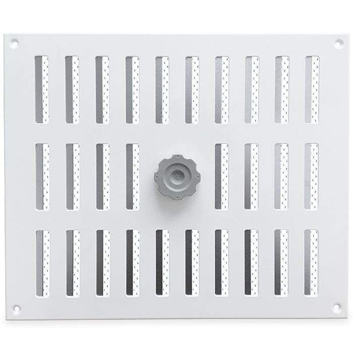 Abschließbares Schiebegitter Aluminium - Aufbaumontage 300 x 250 mm - weiß Abschließbares Schiebegitter Aluminium - Aufbaumontage 300 x 250 mm - weiß