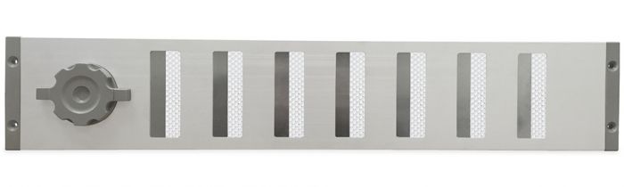 Abschließbares Schiebegitter Aluminium - Aufbaumontage 500 x 90 mm