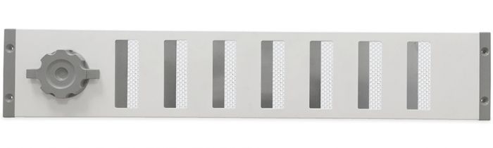 Abschließbares Schiebegitter Aluminium - Aufbaumontage 500 x 90 mm - weiß