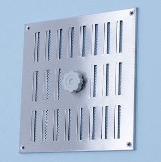 Abschließbares Schiebegitter Edelstahl - Aufbaumontage 155 x 155 mm