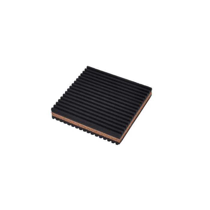 Gummianteilvibrationspad - Kork - 100x100x20 mm