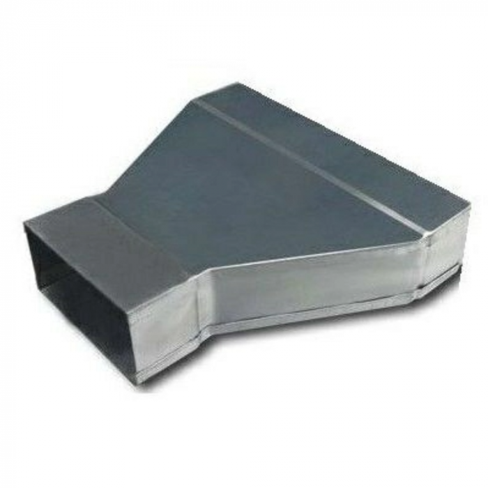 Reduzierstück von rechteckig 200 x 40mm auf 100 x 40mm