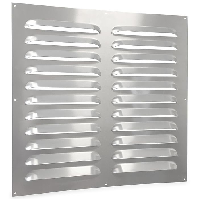 Aluminium Lüftungsgitter (große Lamelle) Aufputz 500 x 500 mm – ALU (6-5050A)