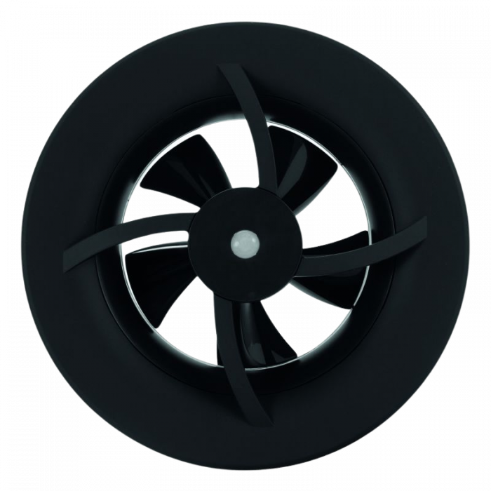 Vent-Axia - Solara - Badlüfter - Ø 100/125mm - Feuchtigkeits- und Bewegungssensor - Nachlaufzeitgeber - Schwarz Vent-Axia - Solara - Badlüfter - Ø 100/125mm - Feuchtigkeits- und Bewegungssensor - Nachlaufzeitgeber - Schwarz