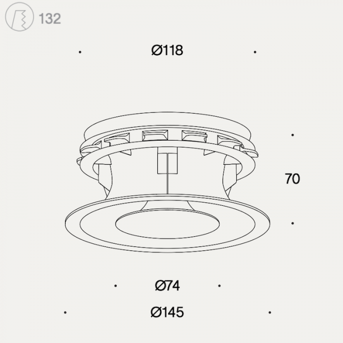 Pradovent -trim- Ø 125 mm Designventil (Zuluft & Abluft)