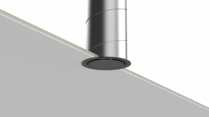 Pradovent - trim - Ø 100mm Designventil (Abluft) - 50 m3/h - Schwarz