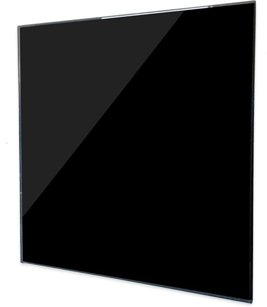 Design-Lüftungsgitter quadratisch (Abluft & Zuluft) Ø100 mm – GLAS flach – glänzendes Schwarz