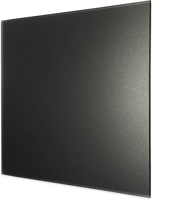 Design-Lüftungsgitter quadratisch (Abluft & Zuluft) Ø 125 mm – GLAS flach – matt Schwarz