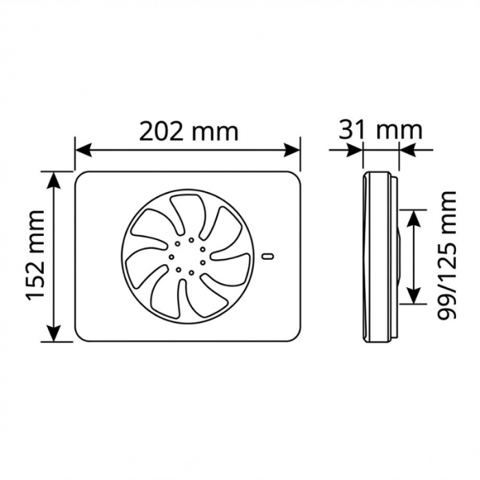 Vent-Axia - IQ - Badlüfter - Ø 125/100mm - 130 m3/h - Feuchtigkeitssensor - Nachlauf-Timer - Weiß Vent-Axia - IQ - Badlüfter - Ø 125/100mm - 130 m3/h - Feuchtigkeitssensor - Nachlauf-Timer - Weiß
