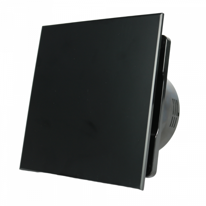 Whisper Pro-Design Badlüfter – mit Nachlauf + Feuchtigkeitssensor – Ø 100 mm – flaches Kunststof – matt Schwarz - Schwarzer Ventilator Whisper Pro-Design Badlüfter – mit Nachlauf + Feuchtigkeitssensor – Ø 100 mm – flaches Kunststof – matt Schwarz - Schwarzer Ventilator