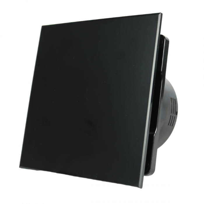 Whisper Pro-Design Badlüfter – mit Nachlauf + Feuchtigkeitssensor – Ø 100 mm – flaches Kunststof – matt Schwarz - Schwarzer Ventilator Whisper Pro-Design Badlüfter – mit Nachlauf + Feuchtigkeitssensor – Ø 100 mm – flaches Kunststof – matt Schwarz - Schwarzer Ventilator