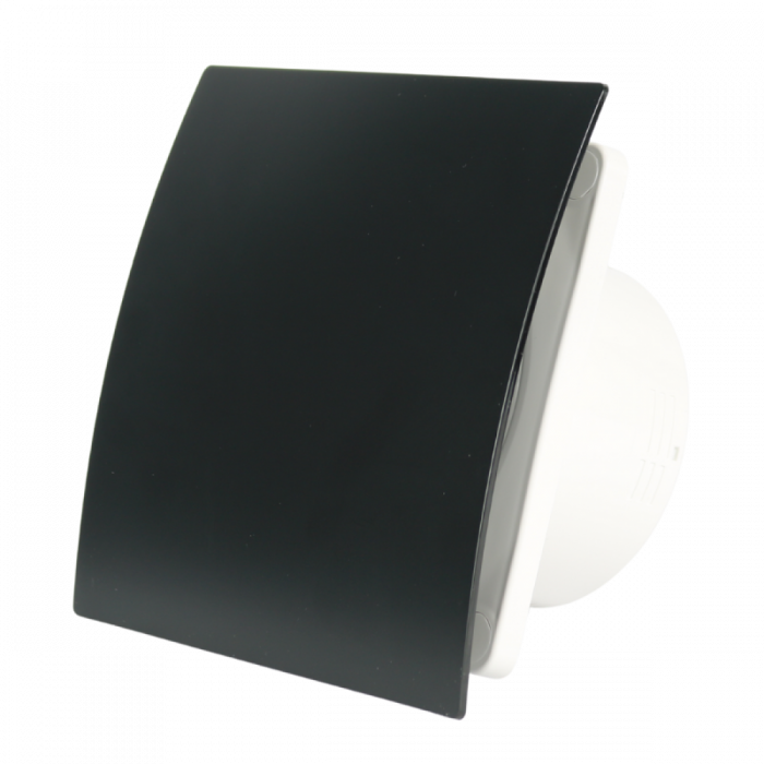 Whisper Pro-Design Badlüfter – mit Nachlauf + Feuchtigkeitssensor – Ø 100 mm – Gewölbtes Kunststof – matt Schwarz Whisper Pro-Design Badlüfter – mit Nachlauf + Feuchtigkeitssensor – Ø 100 mm – Gewölbtes Kunststof – matt Schwarz