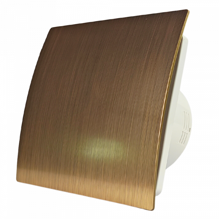 Whisper Pro-Design Badlüfter – mit Nachlauf – Ø 100 mm – flacher Kunststoff – Gold Whisper Pro-Design Badlüfter – mit Nachlauf – Ø 100 mm – flacher Kunststoff – Gold