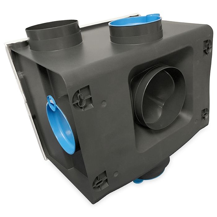 Orcon MVS-15RHBP Wohnraumventilator - 550 m3/h - Perilex - mit eingebautem Feuchtigkeitssensor - mit RF-Fernbedienung