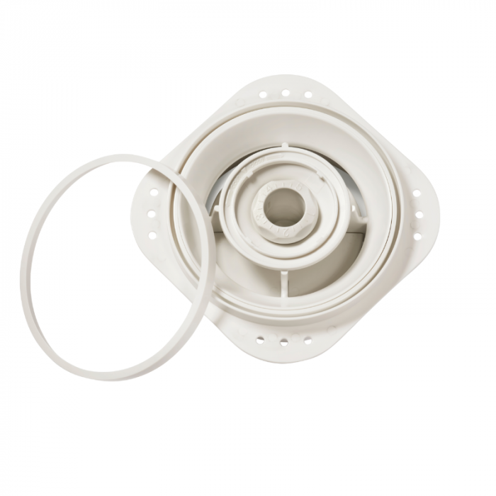 NoShow Designventil Ø 125mm Stretch für Spanndecke - Zuluft/Abluft - Weiß