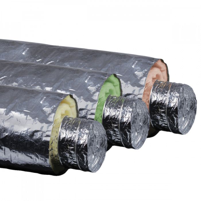 Isolierter flexibler Lüftungsschlauch – Aluminium – Ø 150 mm – Länge 1 METER Isolierter flexibler Lüftungsschlauch – Aluminium – Ø 150 mm – Länge 1 METER