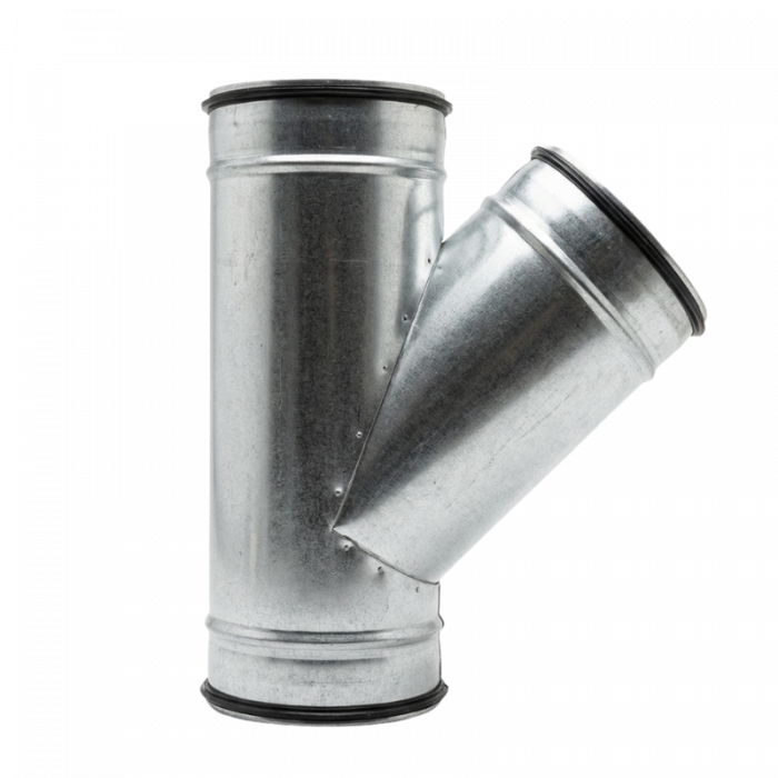 T-Stück 45º mit Dichtung Ø 125mm - Ø 125mm - Ø 125mm