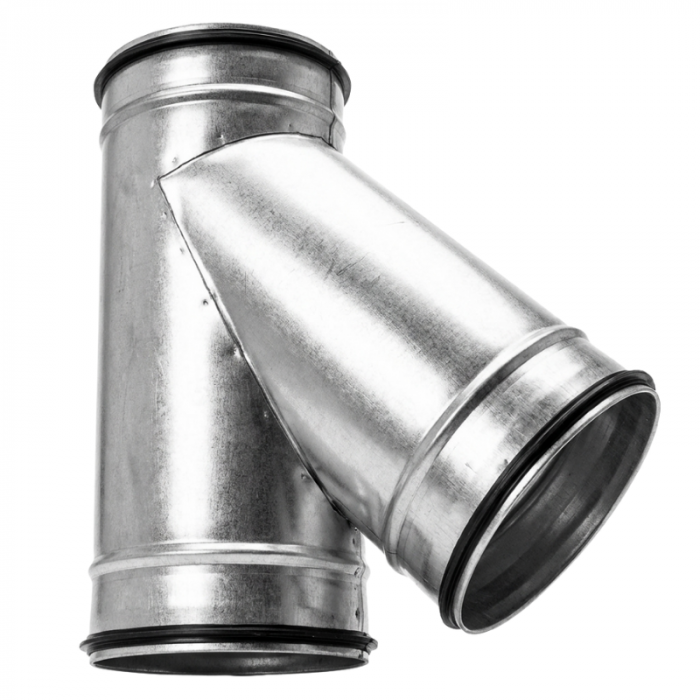 T-Stück 45º mit Dichtung Ø 125mm - Ø 125mm - Ø 125mm