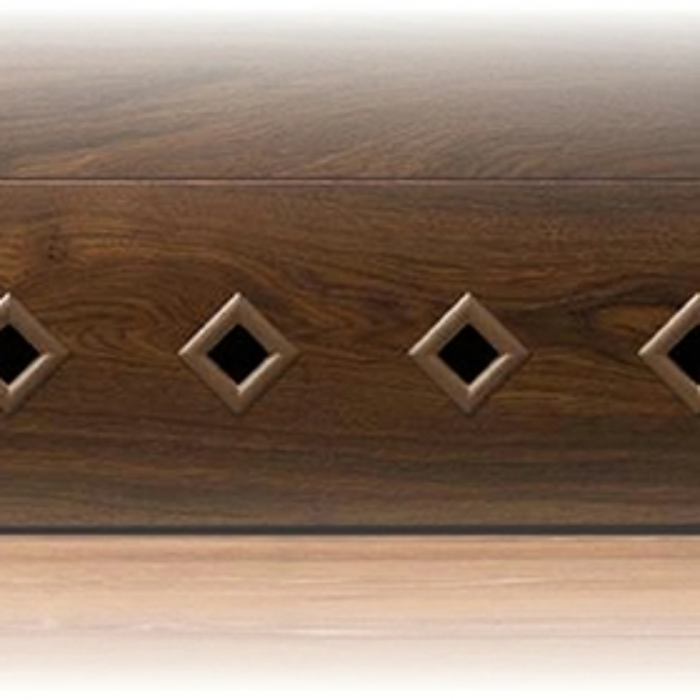 Quadratisches Türgitter 29 x 29 mm – Kunststoff braun