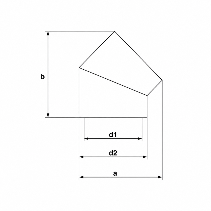 Isoliertes Rohrsystem Bogen 45° – Ø 125 mm 