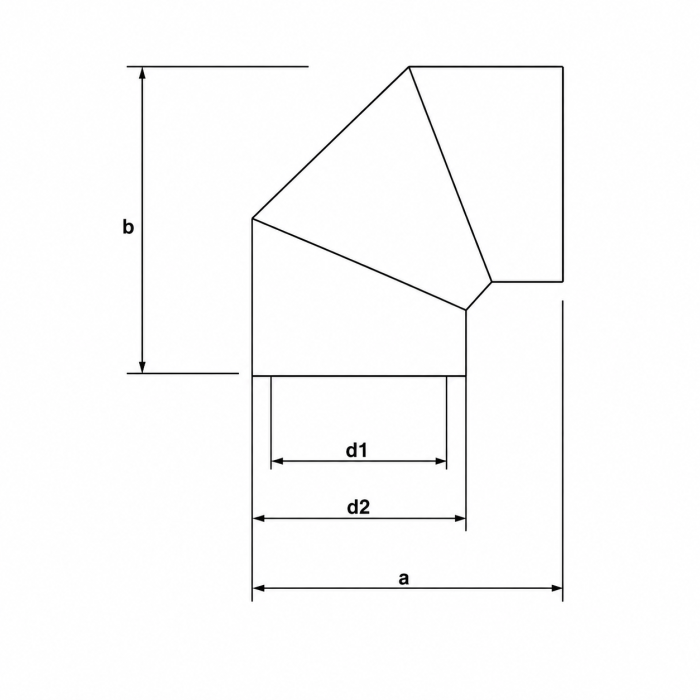 Isoliertes Rohrsystem Bogen 90° – Ø 180 mm Isoliertes Rohrsystem Bogen 90° – Ø 180 mm