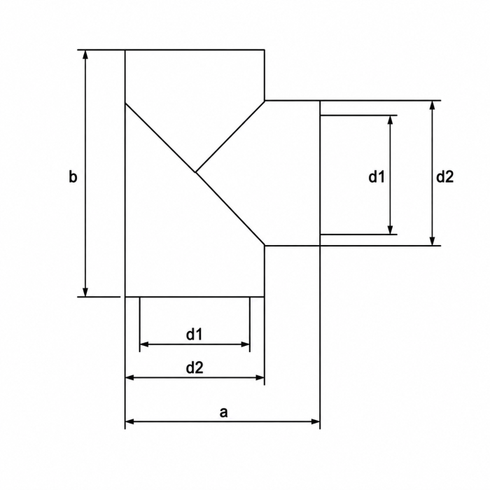 Isoliertes Rohrsystem T-Stück 90° – Ø 160 mm Isoliertes Rohrsystem T-Stück 90° – Ø 160 mm