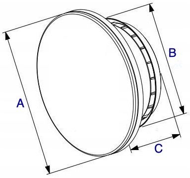 Whisper Design Tellerventil Kunststoff - Abluft und Zuluft - WEISS RAL9016 - Ø 125 mm