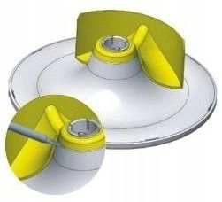 Whisper Design Tellerventil Kunststoff - Abluft und Zuluft - WEISS RAL9016 - Ø 125 mm