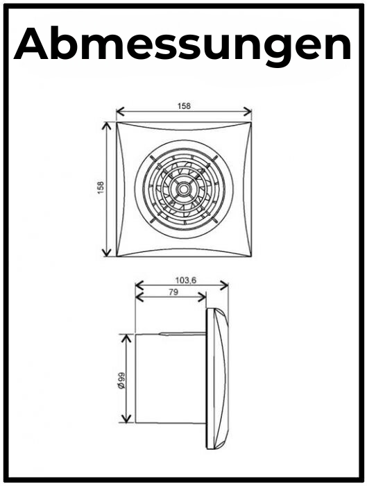 Badlüfter Soler und Palau Silent (100CZ) – Ø 100 mm – STANDARD